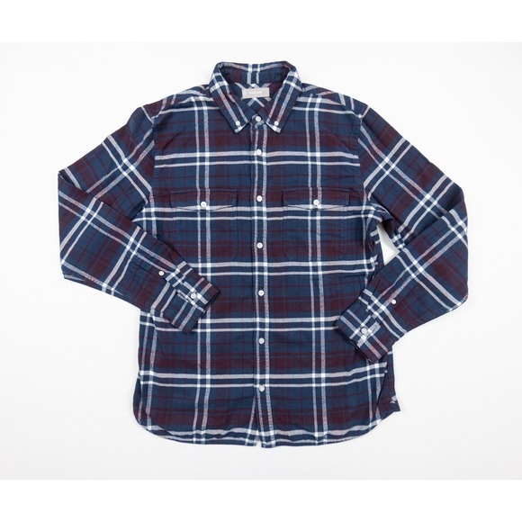 Everlane Other - Everlane Shirt Mens Large Blue Button Down Flannel Collared Pockets Check Adult